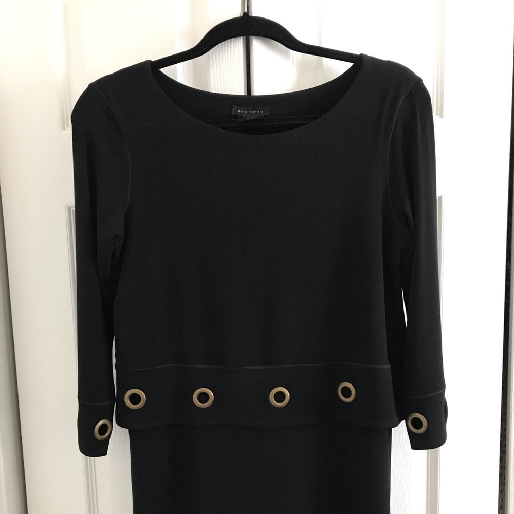 Black layered tunic top